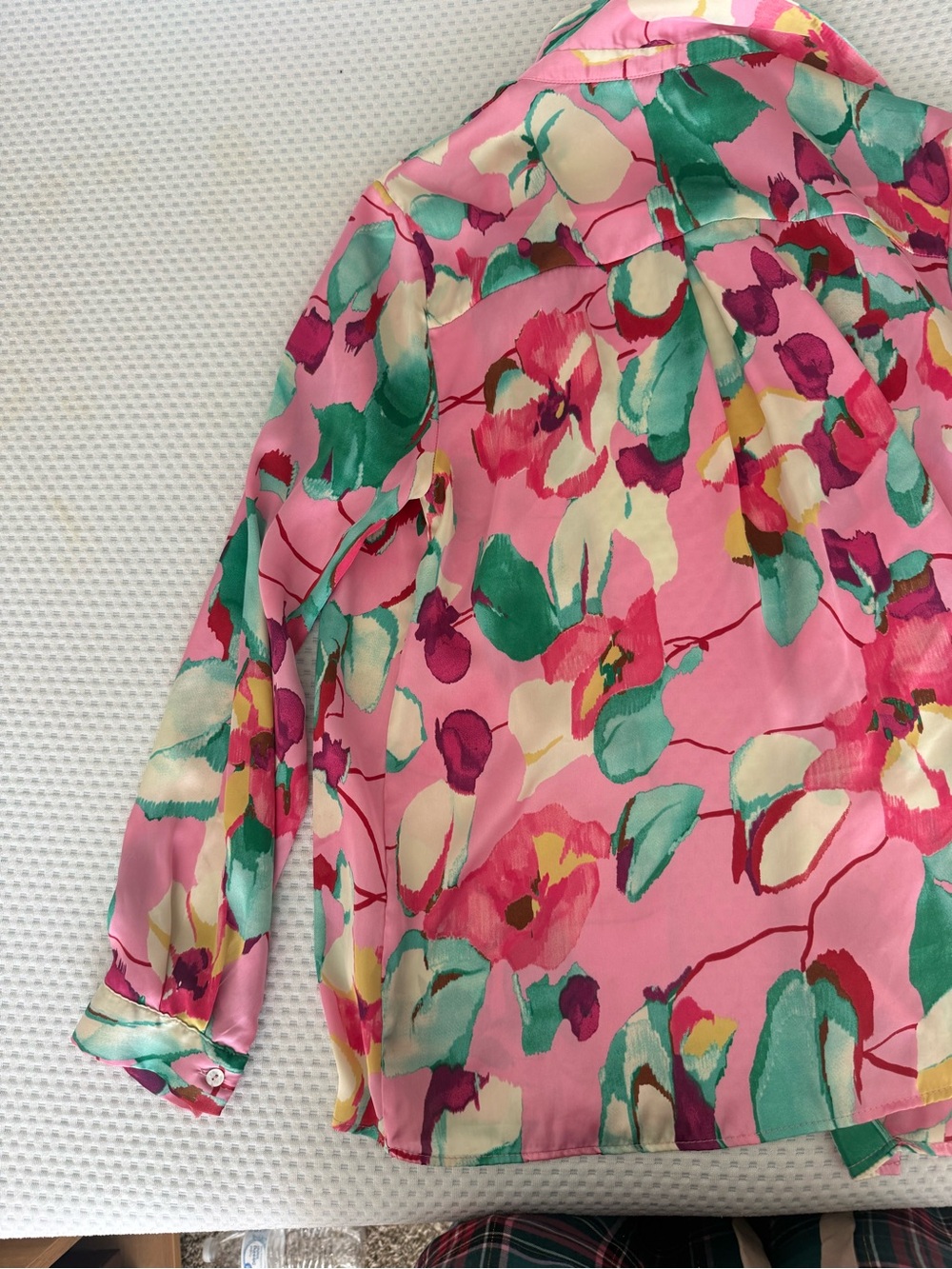 ZARA Multicolor Floral Print Blouse in Pink, Green & Cream - Picture 6 of 6